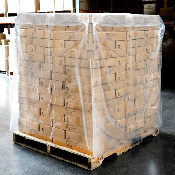 51" x 49" x 73" 2 Mil Clear Pallet Covers - 50/Roll