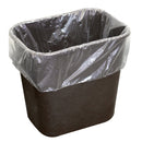 7-10 Gallons 0.4 Mil Clear Linear Low Density Trash Bags 15" x 9" x 23" - 500 Bags/Case