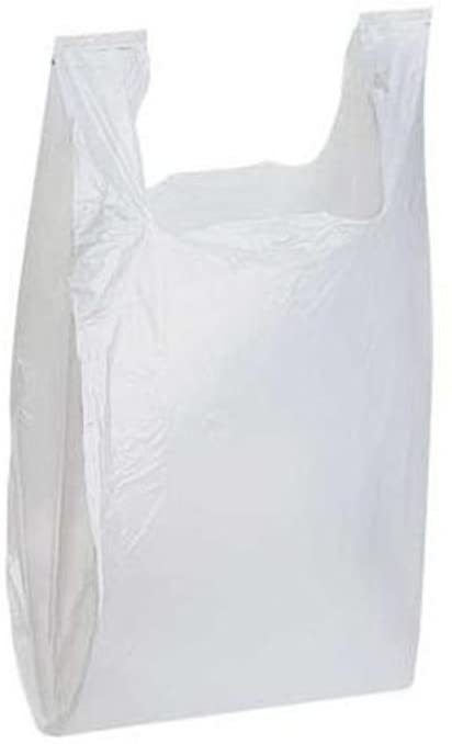12x7x22 White T-Shirt Bags | 1,000 Bags/Case | Elements Supply