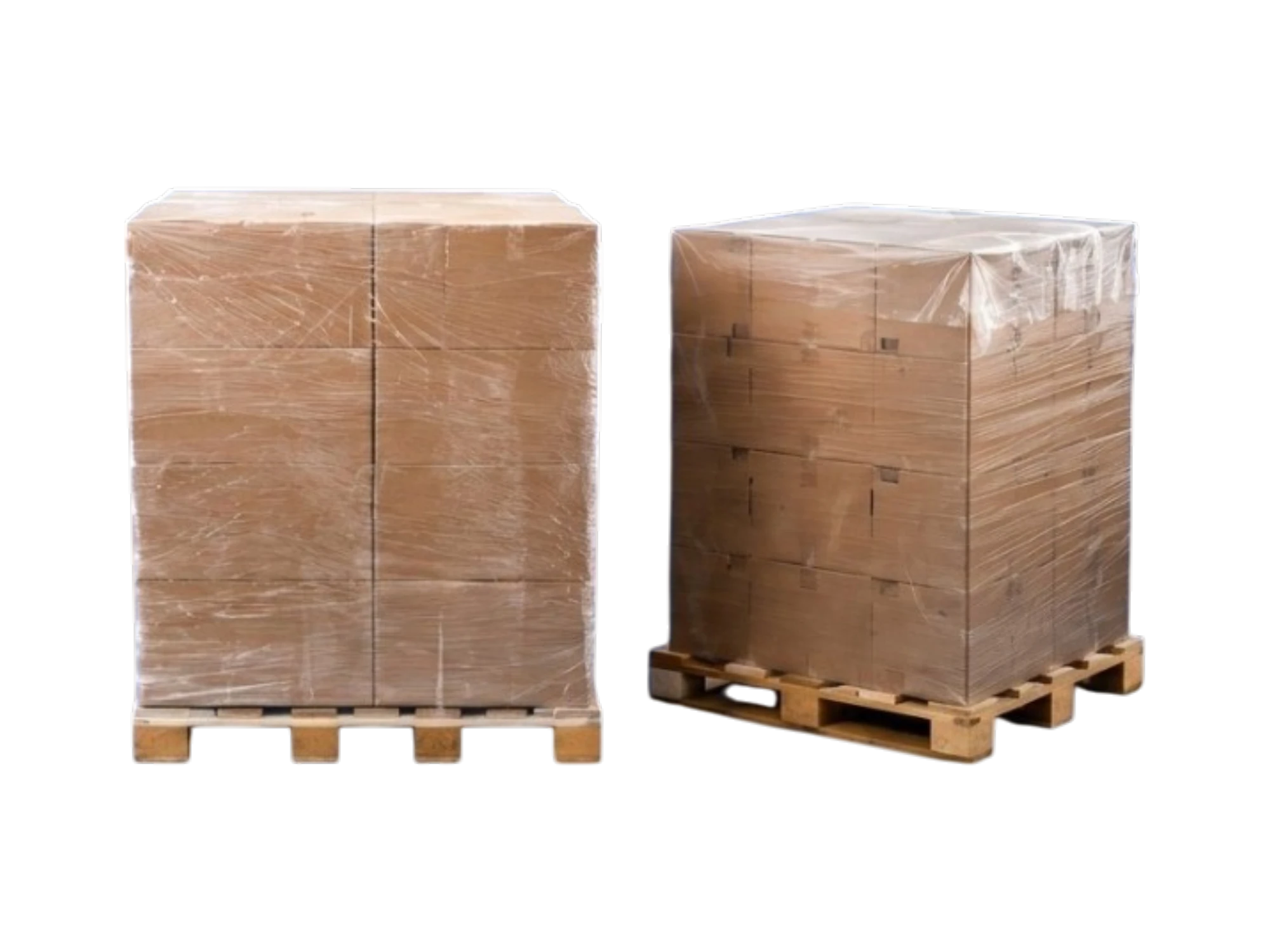 Pallets of cased poly bags ready to ship