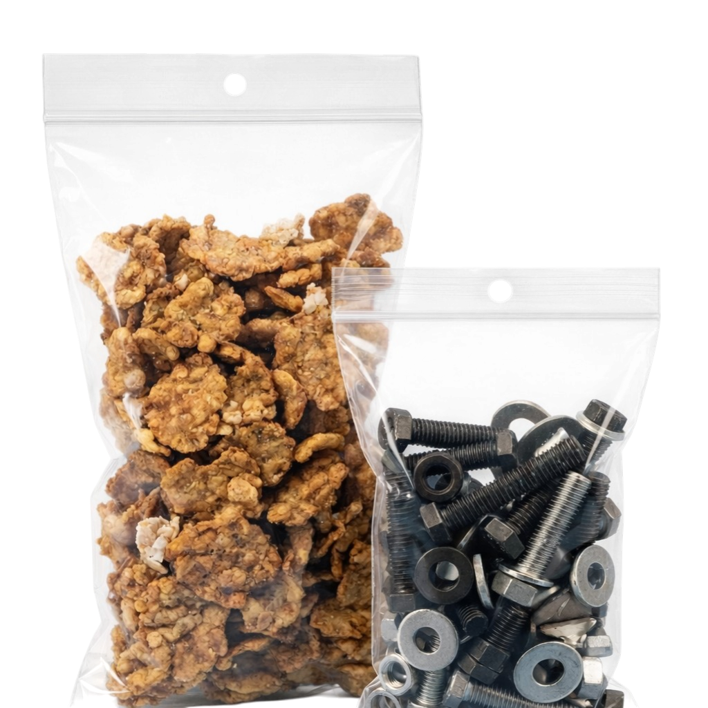 4 Mil Reclosable Zip Locking Hang Hole Bags