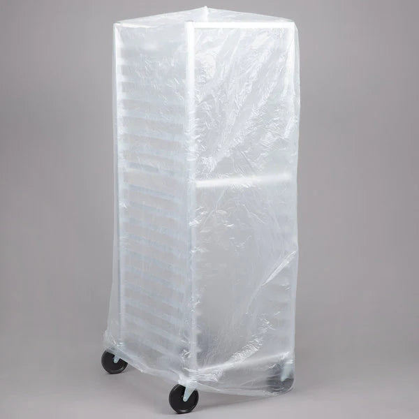 52” x 80” 0.6 Mil HDPE Bun Rack Covers - 50/CS