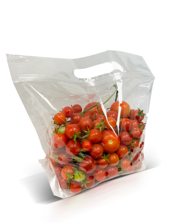 11" x 10" + 4"BG (3 lbs) 2.5 Mil Polypropylene Zipper Closure Vented Produce Pouch - 250/Case