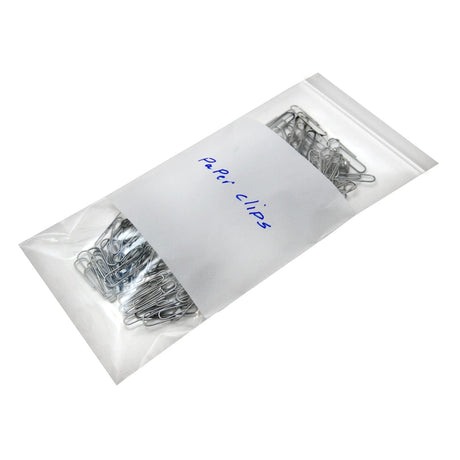 5" x 8" 2 Mil White Block Reclosable Bags - 1,000/Case