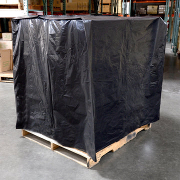 51" x 49" x 73" 3 Mil Black Pallet Covers - 50/Roll