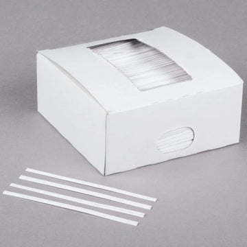 4" White Plastic Bag Ties  - 2000/Case