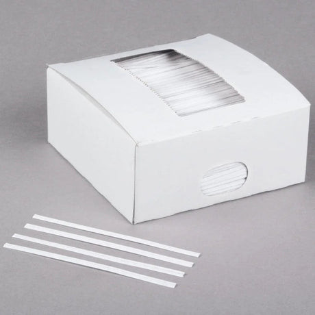 5" White Paper Bag Ties  - 2000/Case