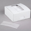 8" White Plastic Bag Ties  - 2000/Case