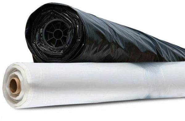 16' x 100' 6 Mil Black Poly Sheeting Tarps - 1 Roll/Case