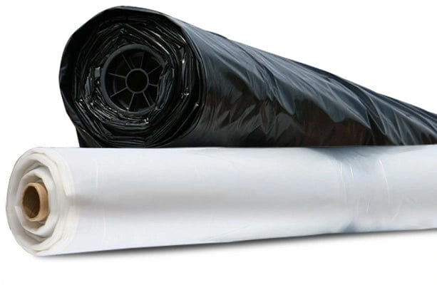 12' x 100' 4 Mil Black Poly Sheeting Tarps - 1 Roll/Case